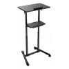 Gembird TVS-DESK-01-BK escritorio de pie móvil con ruedas, altura regulable 111–134,5 cm, inclinación 30°, máx. 20 kg, negro
