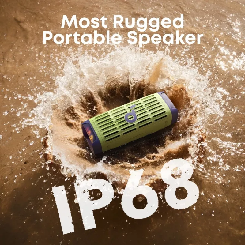 Altavoz portátil Anker Soundcore Boom 3i — 50 W, Bluetooth, resistente al agua, verde