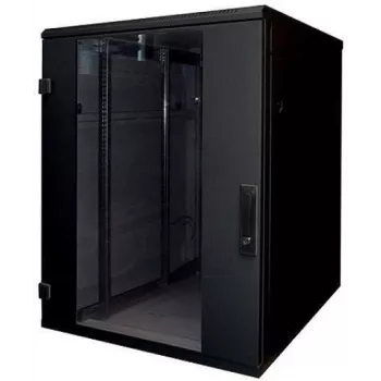 Triton - Rack de red 19 18HE, Triton - RMA-18-A68-BAX-A1, 600x800, puerta de cristal, negro