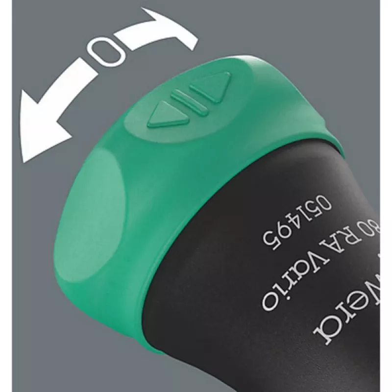 Wera 80 RA Vario 05051495001 mango de destornillador con carraca, 113,5 mm, negro/verde