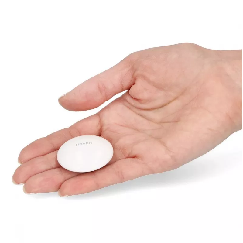 Sensor de temperatura Fibaro FGBRS-001 independiente inalámbrico — interior, 2400 MHz, CR2032, precisión ±0,5 °C