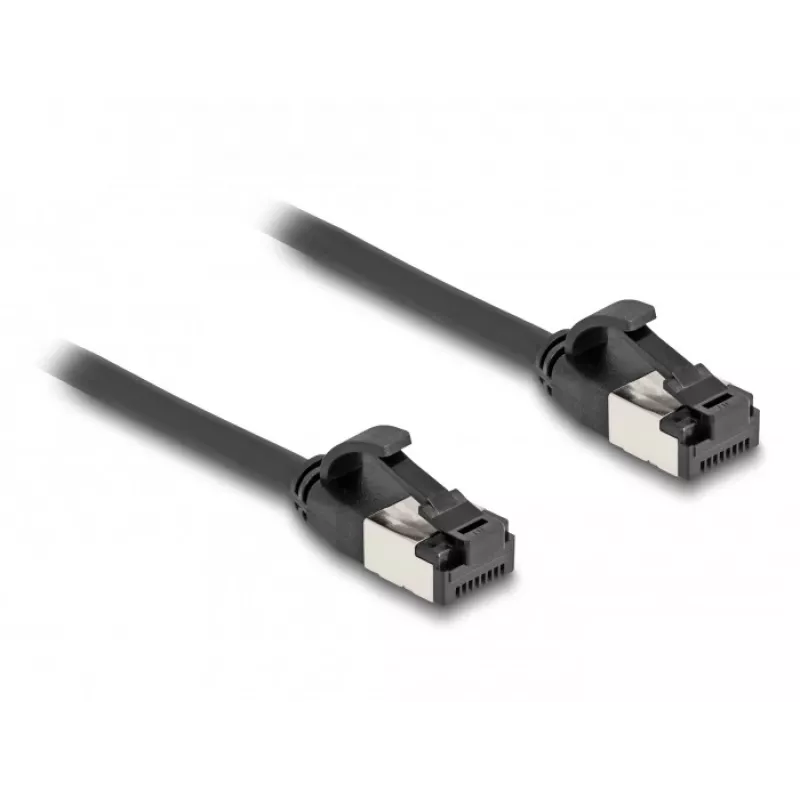 Cable de red DeLOCK cable RJ45 conector macho a conector macho Cat.8.1 0,25 m negro