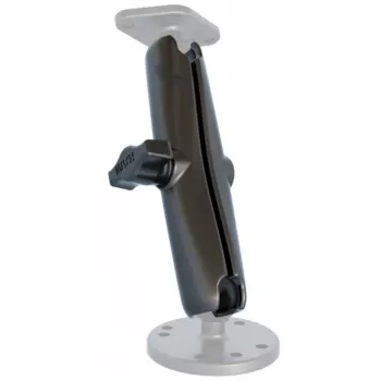 Brazo de doble rótula para tablet/dispositivo RAM Mounts RAM-B-201U-C, aluminio, bola de 2,54 cm, altura 152,4 mm, negro