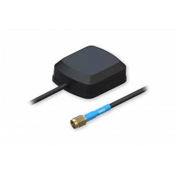 Antena de red Teltonika PR1KSG30, polarización circular, 2 dBi, 1,57542–1,602 GHz, conector macho SMA, 50 Ω, negra