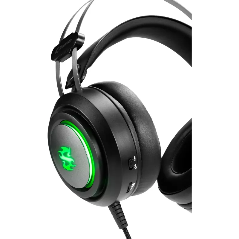 Auriculares Sharkoon Skiller SGH30 con cable para gaming con diadema, negro