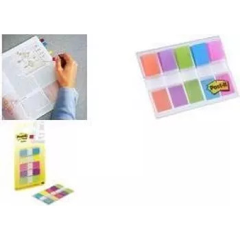 Marcadores de índice autoadhesivos 3M Post-It 7100102672 – 11,9×43,2 mm, 5 colores, 100 hojas