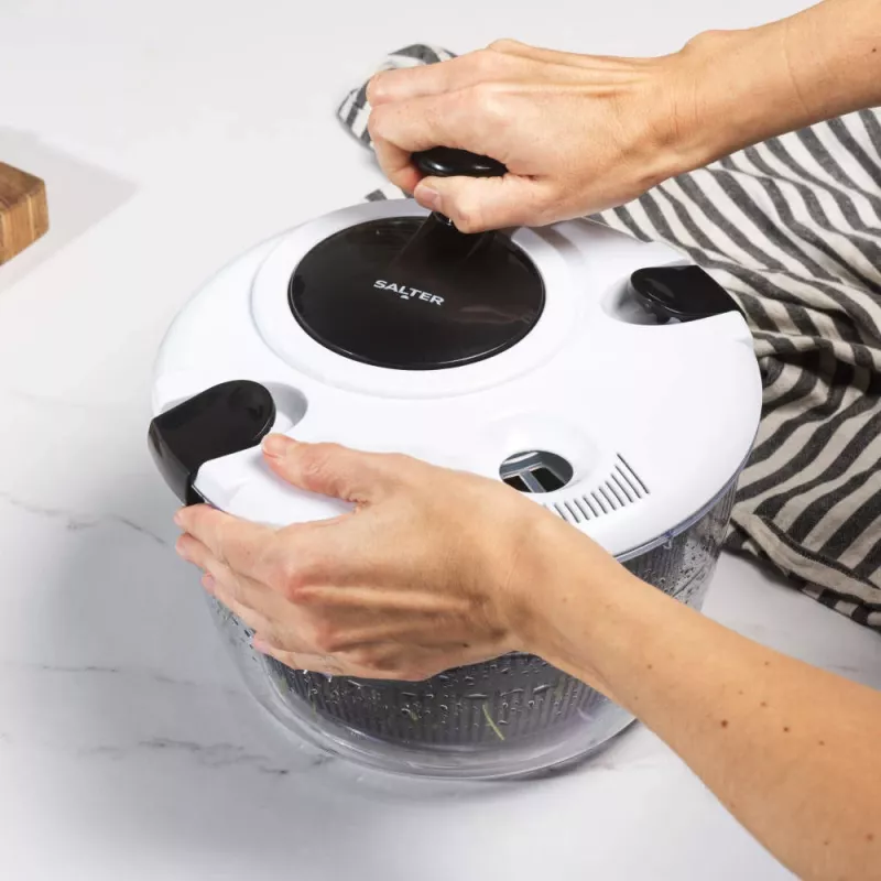 Centrifugadora de ensaladas Salter BW13899EU7 5 L de capacidad, cuenco y cesta de plástico sin BPA
