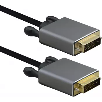 Cable DVI helos cable de conexión DVI conector macho a macho PREMIUM 4K 5,0 m negro