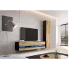 Armario cerrado Cama VIGO '180' 180/40/30 negro/roble Wotan