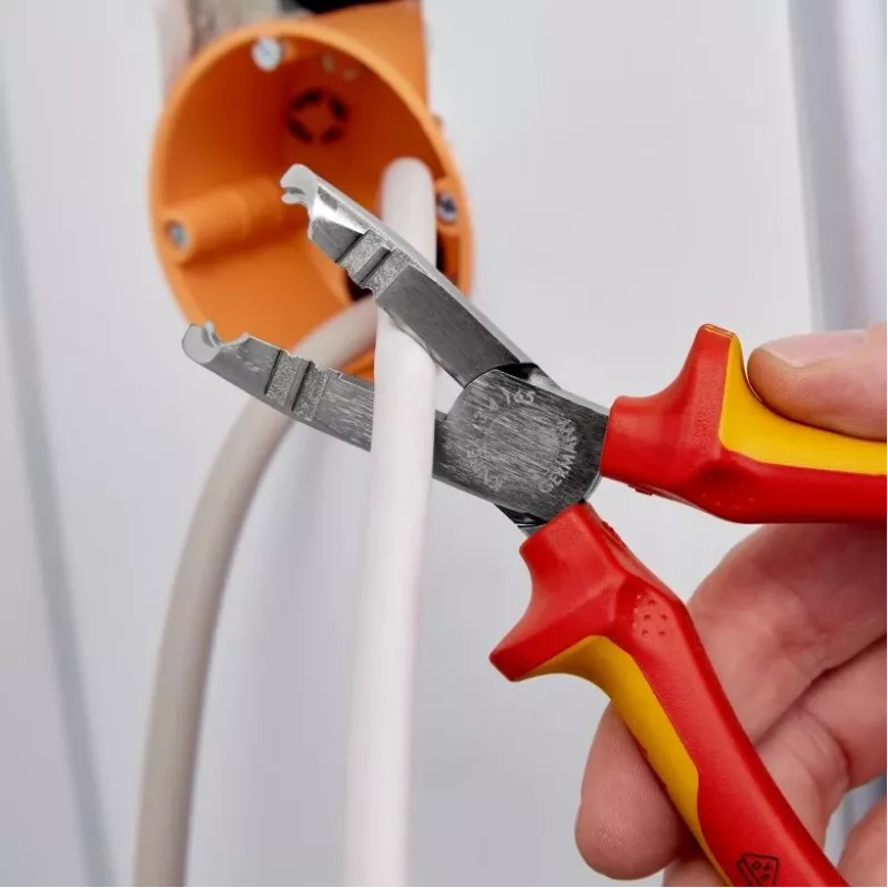 Alicates pelacables Knipex 13 46 165 rojo, amarillo