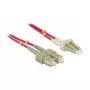 Cable de fibra óptica DELOCK LC–SC 5 m, multimodo 50 µm, dúplex completo, violeta