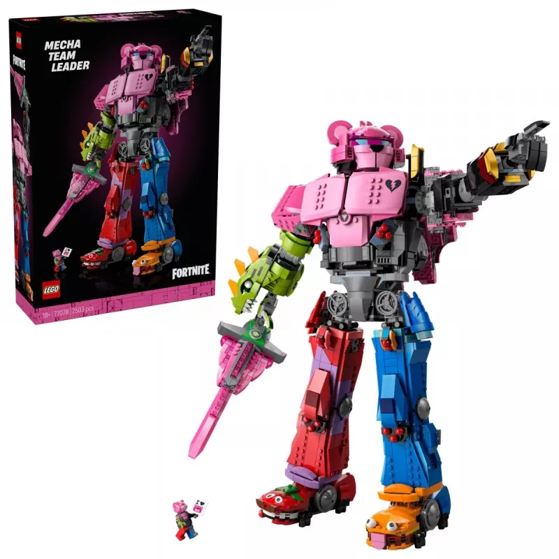 Set de construcción LEGO Team Leader Mechs 77078 — Fortnite, 2503 piezas, 1 minifigura, altura del mech 450 mm