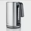 Hervidor de agua SEVERIN WK 3449 — 1,7 l, 2400 W, acero inoxidable/plástico, negro-plata