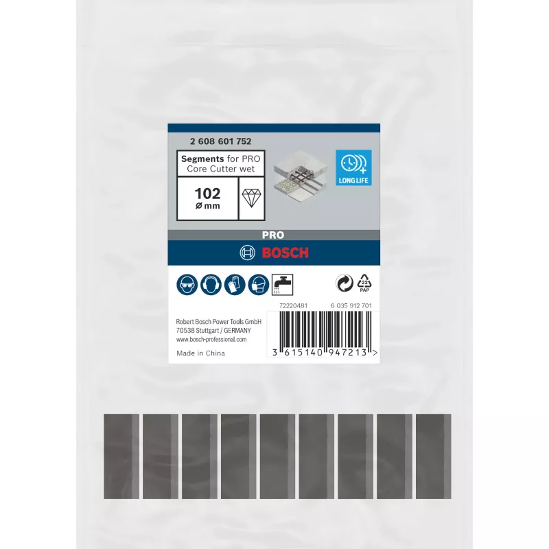Segmentos de corte Bosch 102 x 450 mm, orificio de 1 1/4 pulgadas (modelo 2608601752)