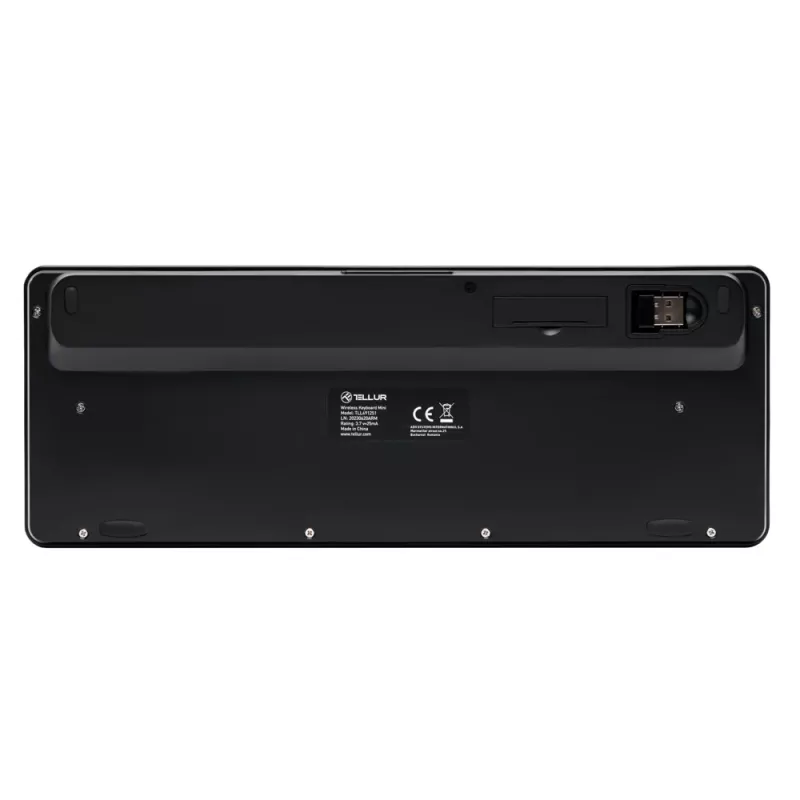 Mini teclado inalámbrico Tellur TLL491251 negro diseño compacto, formato portátil