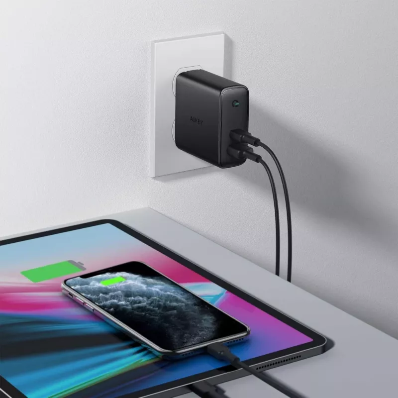 Cargador de pared PA-D3 2xUSB Power Delivery (1xUSB+1xUSB C) 5,4A 60W Dynamic Detect