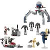 LEGO Star Wars Clone Trooper y Battle Droid Battle Pack Juguete de construcción para niños con vehículo Speeder Bike, 4 minifiguras y 5 figuras, regalo para niños