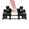 Mancuerna de hierro fundido ajustable Rebel Active 36 kg, pasos automáticos de 2 kg
