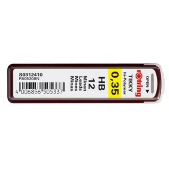 Minas de lápiz Rotring Polymer Leads HB 0,35 mm S0312410