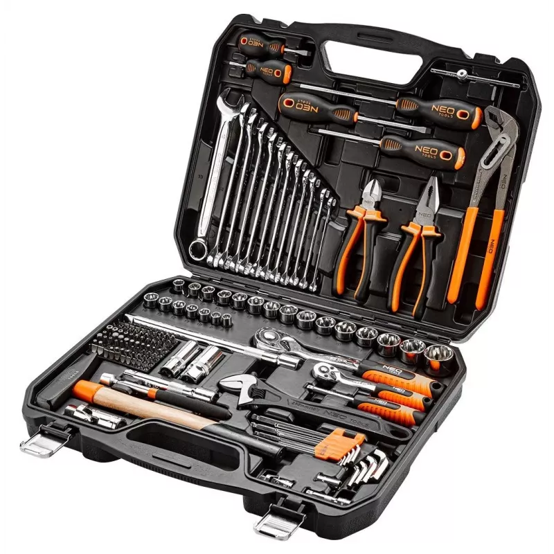 NEO tools 08-945 Juego de vasos 1/4 1/2 pulgadas versátil y duradero
