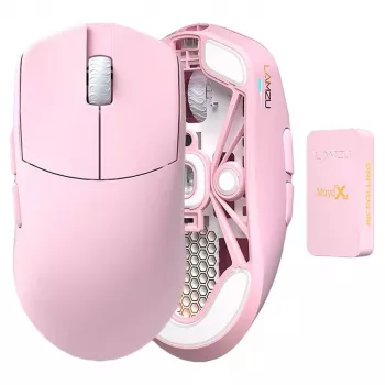 Ratón Lamzu MAYA X 8K Wireless Gaming Mouse rosa claro USB