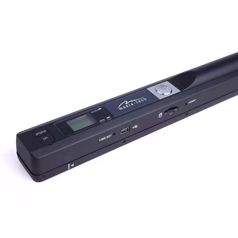 Escáner de bolígrafo MEDIA-TECH MT4090, negro, indicador LED, USB 2.0, MicroSD, pila AAA