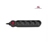 Cable alargador MACLEAN MCE185 — cable de 5 m, 5 tomas tipo F, interior, negro