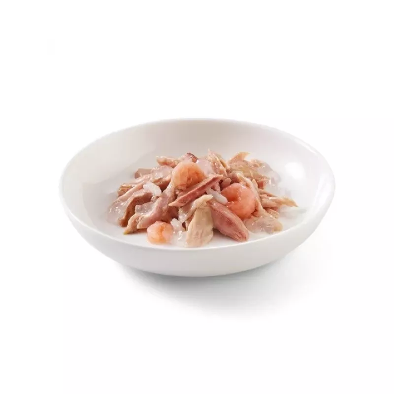SCHESIR en gelatina Atún con gambas - Comida húmeda para gatos - 85 g