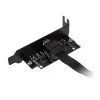 Adaptador de soporte PCI de perfil bajo Akasa USB 3.1 Type-C - negro - adaptador - digital/datos
