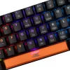 Teclado mecánico Baracuda Dolphin negro distribución US con switches red