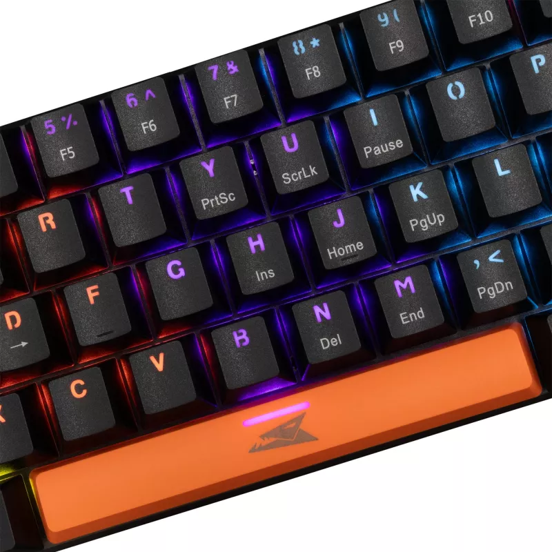 Teclado mecánico Baracuda Dolphin negro distribución US con switches red