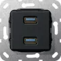 GIRA-Einsatz USB 568410 3,0 A 2 tomas cobre negro m (568410)