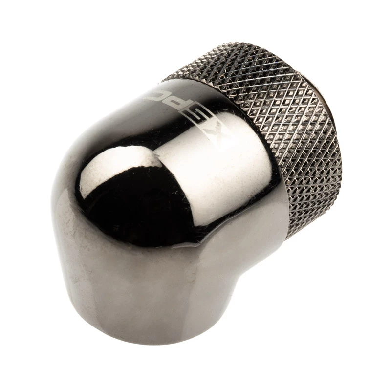 Adaptador XSPC 90° G1/4 macho a G1/4 hembra, giratorio, negro cromo, pack de 4