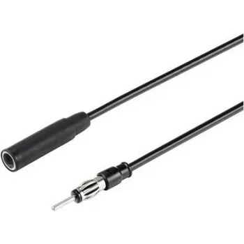 Renkforce cable prolongador de antena para vehículo de 1 m jack 3,5 mm conector macho negro RF-5087926 (RF-5087926)