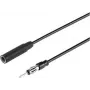 Renkforce cable prolongador de antena para vehículo de 1 m jack 3,5 mm conector macho negro RF-5087926 (RF-5087926)