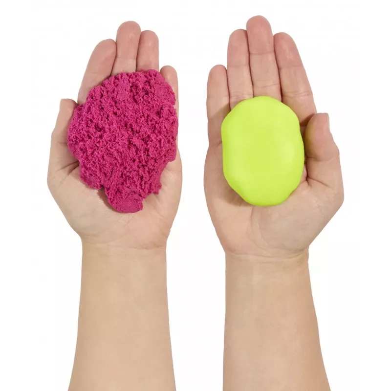 Plastilina Wonder Factory Never Dry Dough, verde lima, rosa