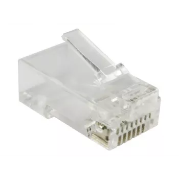 Conector RJ-45 Alantec WT118, conector macho RJ45 recto, Cat5e, U/UTP (UTP), blanco translúcido, pack de 100 uds.