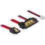 Cable SATA DeLOCK 85240 0,2 m SATA 7 pines SATA 22 pines Negro
