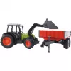 Tractor de juguete Bruder Claas Nectis 267 F con remolque basculante