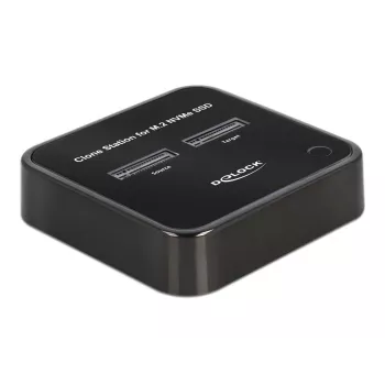 DeLOCK Estación de acoplamiento M.2 para 2 x M.2 NVMe PCIe SSD con función de clonación