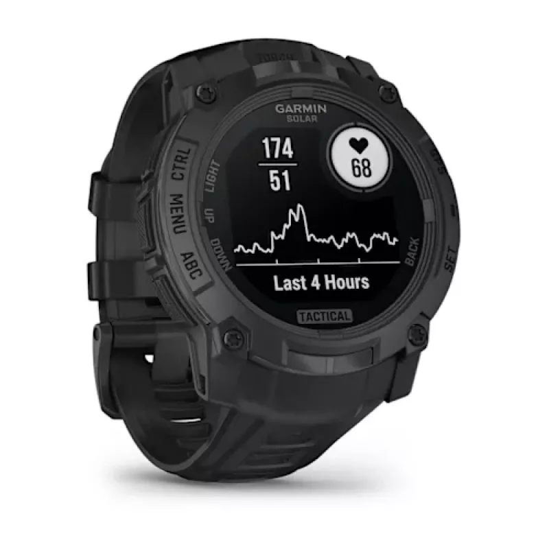 Garmin Instinct 3 Solar Tactical Edition 50 mm reloj inteligente, negro, correa de silicona