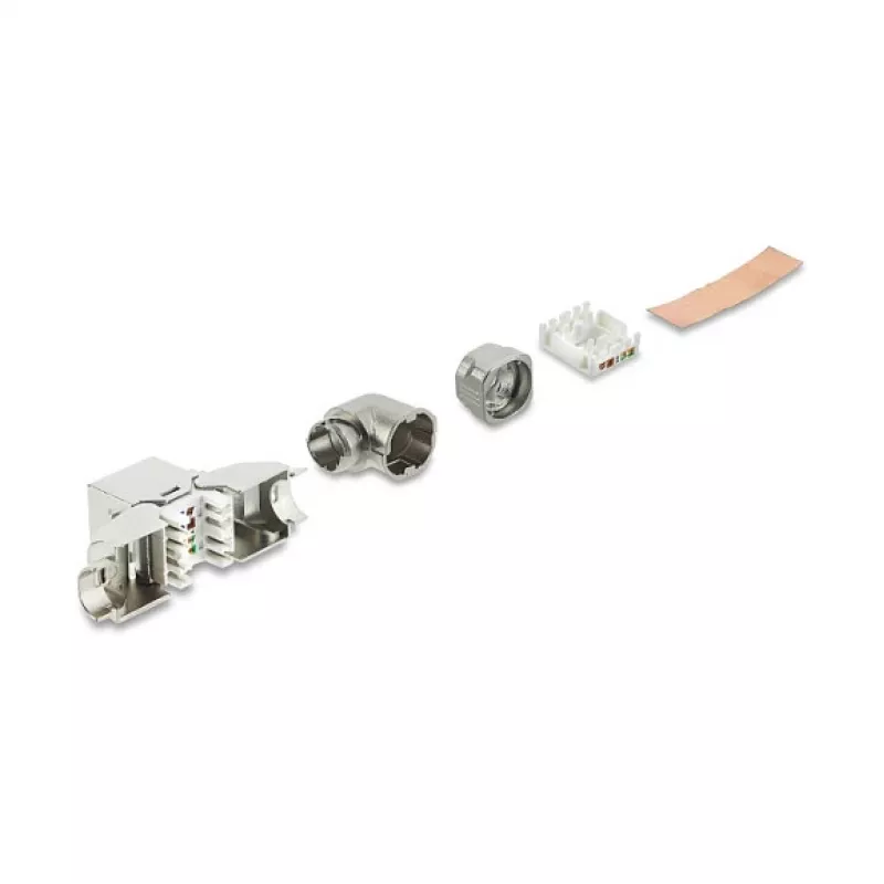 Módulo Keystone RJ45 DELOCK 90374 Cat.6A 90° sin herramientas