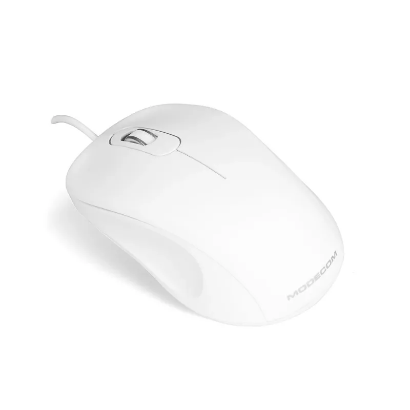 MODECOM M10 M-MC-0M10-200 ratón (óptico, 1000 DPI, color blanco) (M-MC-0M10-200)