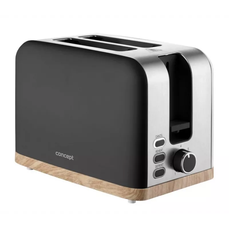 Tostadora Concept Elwood TE2016, 2 rebanadas, negra