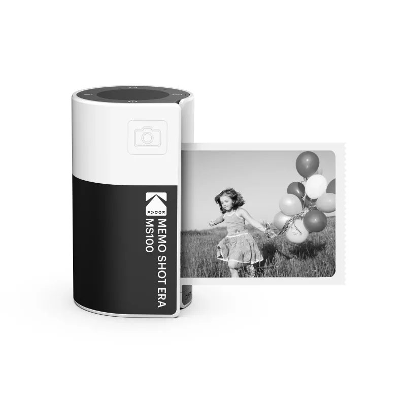 Kodak Memo Shot Era MS100 Cámara instantánea e impresora de etiquetas, amarillo