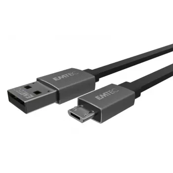Cable USB Emtec T700B 1,2 m USB A Micro-USB B negro