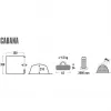 Pabellón Cabana (gris/lima, 3,5 m x 3,5 m)