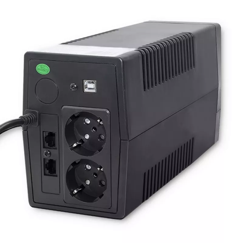 SAI Qoltec Monolith Doble conversión Online 0,65 kVA 360 W 2 tomas de corriente