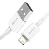 Cable Baseus Superior Series USB a Lightning, 2,4A, 0,25m (blanco)