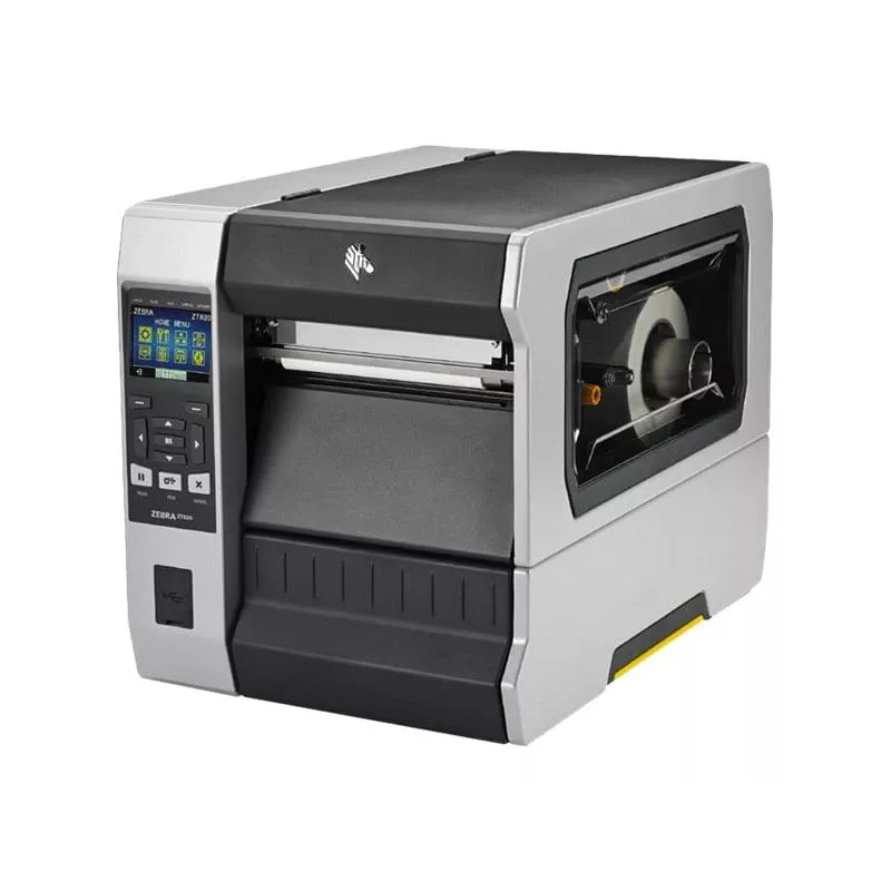 Impresora de etiquetas Zebra ZT620 — transferencia térmica, 300×300 DPI, 168 mm de ancho de impresión, LCD, Ethernet, Bluetooth, gris/negro